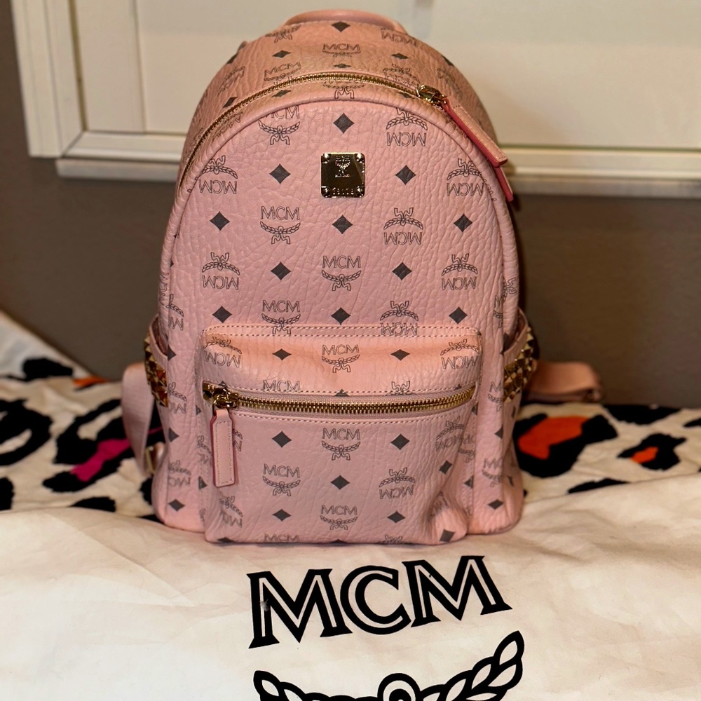 Soft pink MCM Backpack